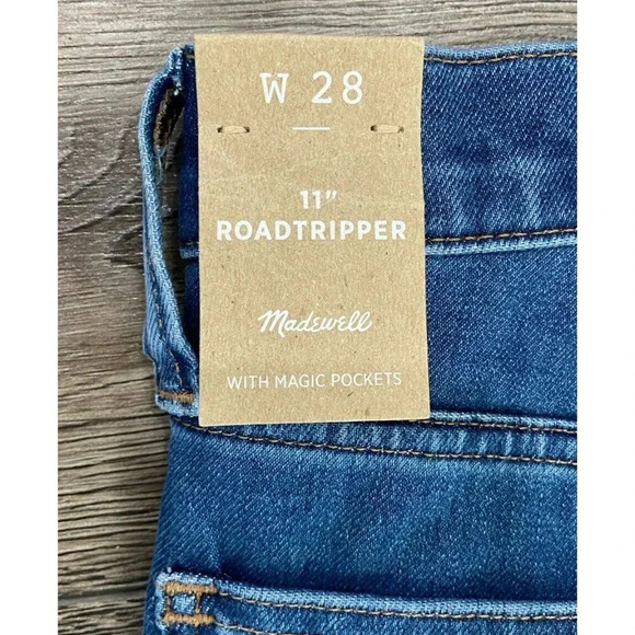 NWT Madewell Jeans 11" Roadtripper Split Hem Medium Wash Size 28 New - Picture 5 of 7